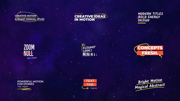Videohive Creative Titles V3.0 | AE 59514279 Titles template preview