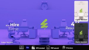 Videohive Time to Hire Logo Stings template preview
