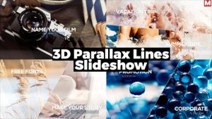 Videohive Lines 3D Intro - Photo Opener Openers template preview