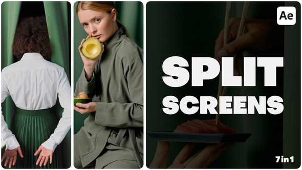 Videohive Multiscreen Transitions - 3 Split Screen - Vol. 03 Elements template preview