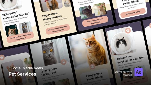 Videohive Pet Service Promo - Social Media Reels Product Promo template preview