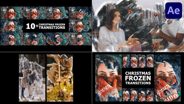 Videohive Christmas Frozen Transitions | After Effects Elements template preview