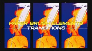 Videohive Vertical Paper Brush Elements Transitions Elements template preview