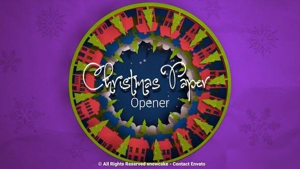 Videohive Christmas Paper Opener Openers template preview