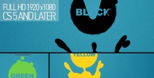 Liquid shapes Video Displays template preview