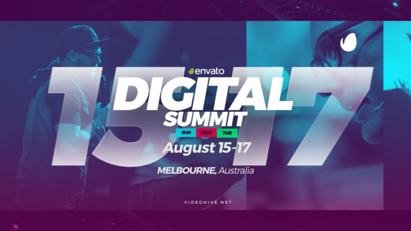 Digital Summit // Event Promo Video Displays template preview