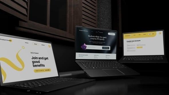 Videohive Laptop Mockup 55106652
