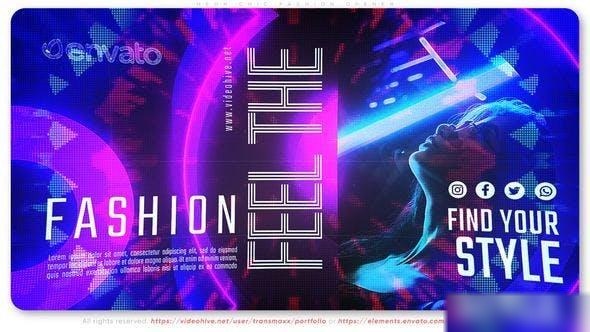 Videohive Neon Chic Fashion Opener Openers template preview