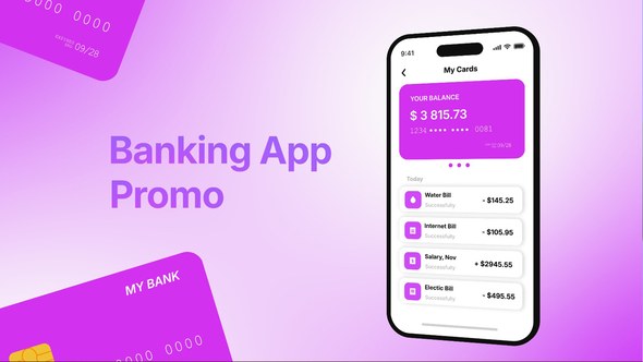 Videohive Banking App Promo Openers template preview