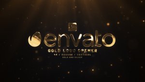 Gold Logo Opener Premiere Pro template preview