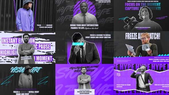 Videohive Ultimate Freeze Frame Collection Openers template preview