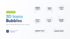 Videohive 3D Bubble Icons Elements template preview