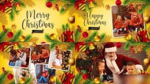 Videohive Merry Christmas Slideshow Ident Openers template preview