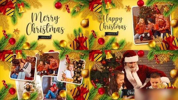 Videohive Merry Christmas Slideshow Ident Openers template preview