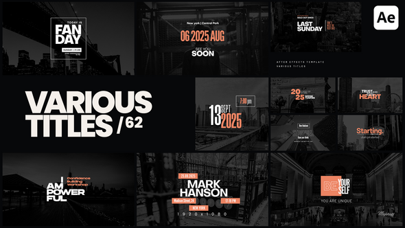 Videohive Various Titles 62 Titles template preview
