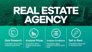 Real Estate Agency Video Displays template preview