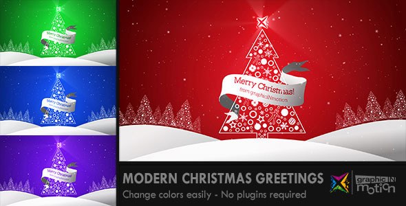 Modern Christmas Greetings Video Displays template preview