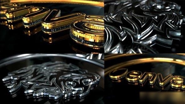 Videohive Gold And Silver Glossy Logo Logo Stings template preview