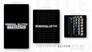 Videohive Instagram Glitch Titles Titles template preview