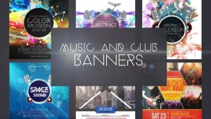 Videohive Music & Club Event Banner Ad Product Promo template preview