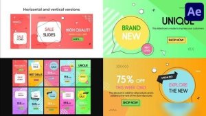 Videohive Rounded Sales Slides for After Effects Openers template preview
