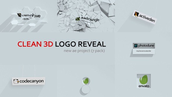 Videohive Clean 3d Logo Reveal Logo Stings template preview