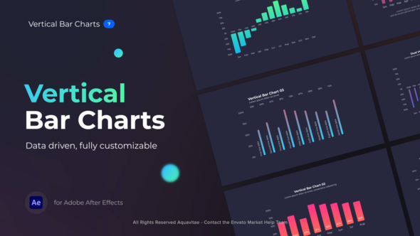Videohive Gradient Vertical Bar Charts Infographics template preview