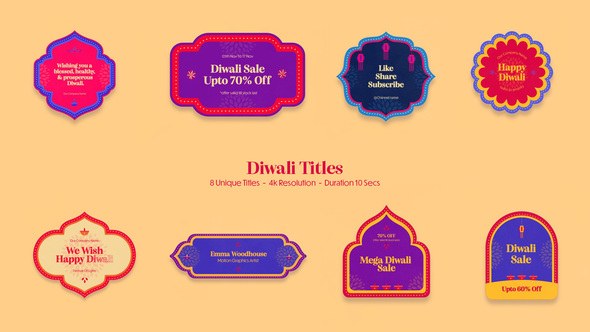 Videohive Diwali Titles Titles template preview