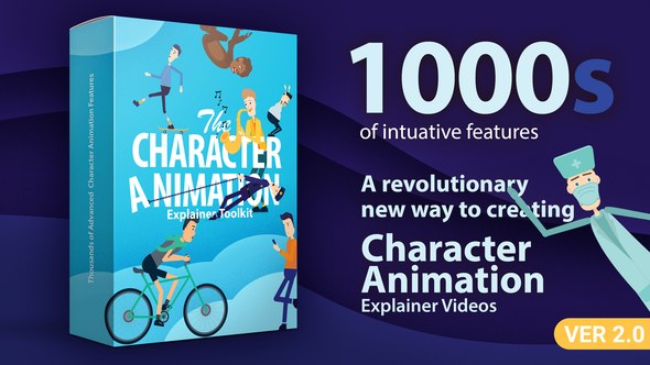 Character Animation Explainer Toolkit Video Displays template preview