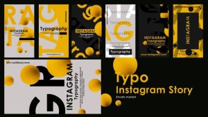 Videohive Typographic Instagram Stories Product Promo template preview