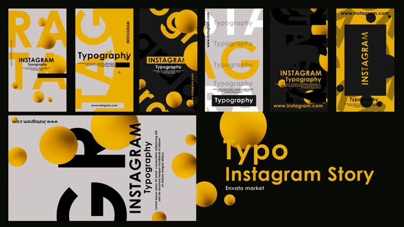 Videohive Typographic Instagram Stories Product Promo template preview