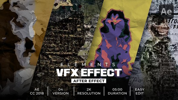 Paper & Typo Cutout Effect Elements template preview