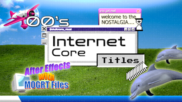 Videohive 00s Internet Core Titles Titles template preview