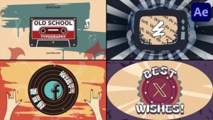Videohive Old School Retro Typography | After Effects Titles template preview