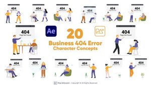 Videohive Business 404 Error Character Concepts For After Effects Elements template preview