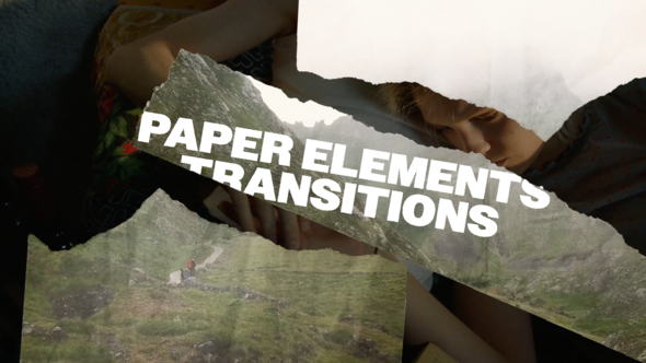 Videohive Paper Elements Transitions Elements template preview
