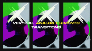 Videohive Verical Analog Spray Elements Transitions Elements template preview