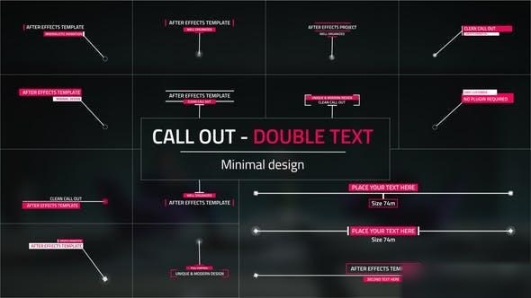 Videohive Double Text Call - Outs Openers template preview