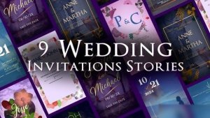 Videohive 9 Wedding Stories For Social Media Openers template preview