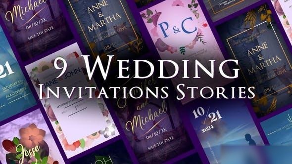 Videohive 9 Wedding Stories For Social Media Openers template preview