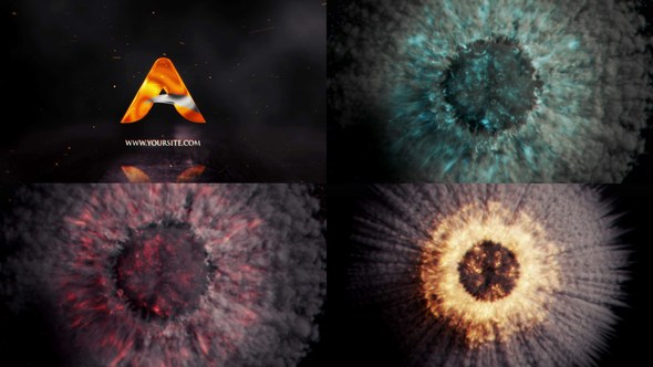 Videohive Exploding Burning Reveal Logo Stings template preview