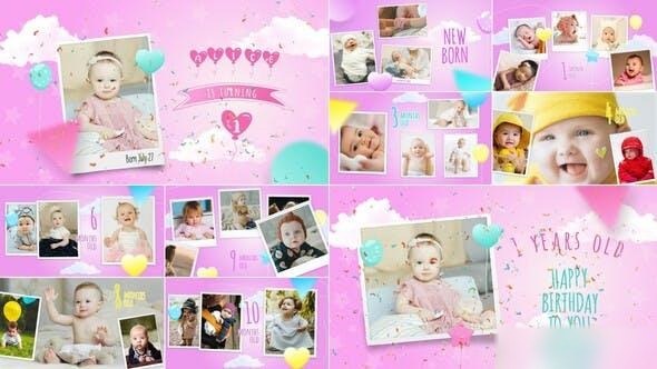 Videohive Baby is Turning 1 Openers template preview