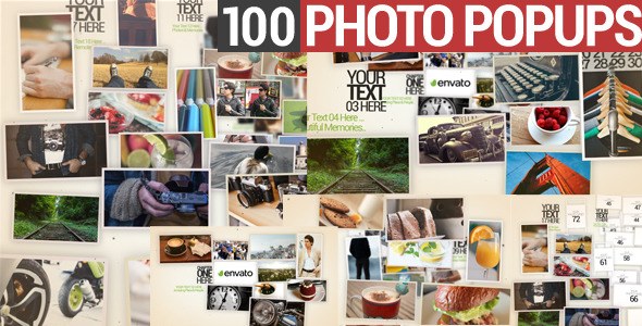 Videohive 100 Photo Popups Video Displays template preview