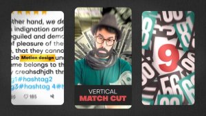 Videohive Vertical Match Cut Openers template preview