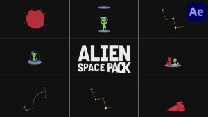 Videohive Alien Space Pack for After Effects Elements template preview