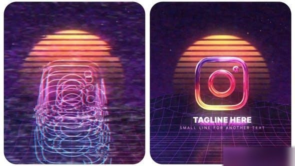 Videohive 80s VHS Logo Reveal Logo Stings template preview