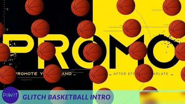 Videohive Glitch Basketball Intro Openers template preview