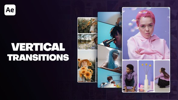 Videohive Clean Vertical Transitions Elements template preview