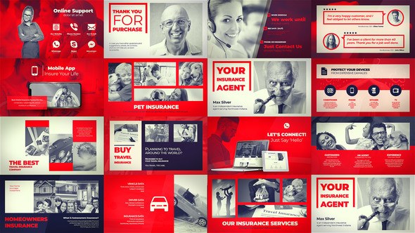 Videohive Insurance Company - Agent Portfolio Video Displays template preview