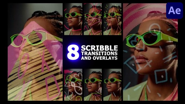 Videohive Scribble Vertical Transitions And Overlays | After Effects Elements template preview